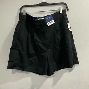 OLD NAVYNWT Taylor extra high waisted pleated shorts black M